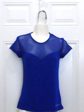 Bebe- women's blue short-sleeve shirt size M
